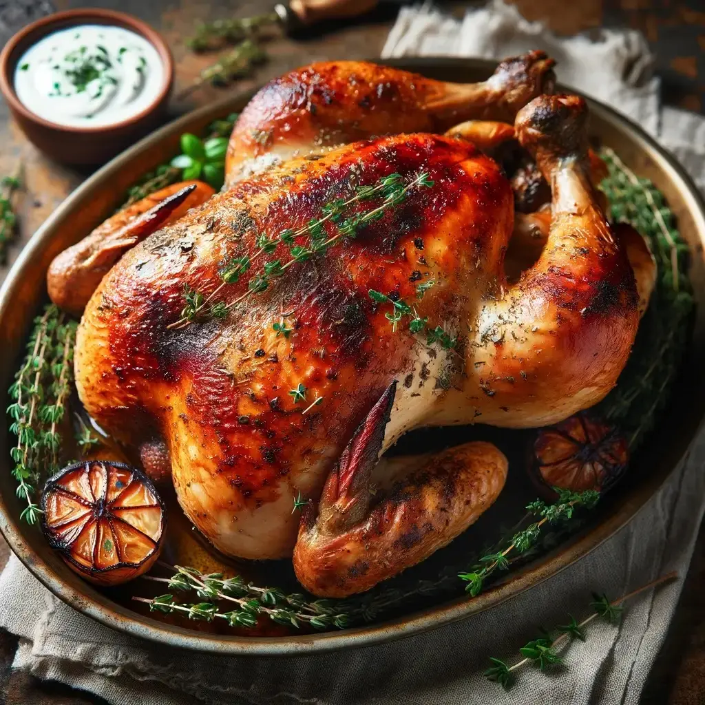 Yogurt Marinated Roast Chicken